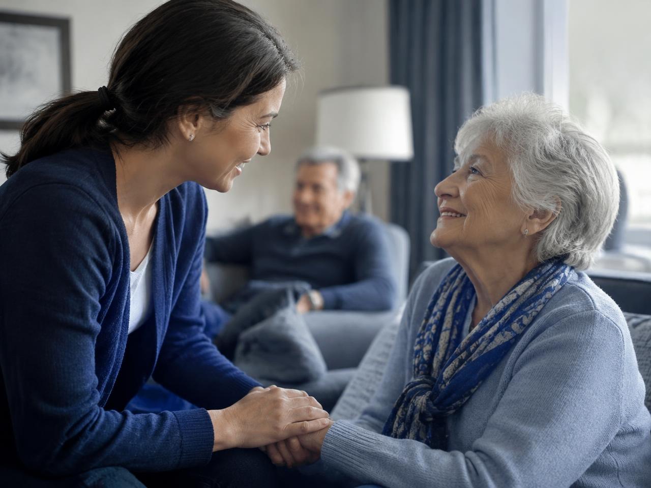 Client, family, and caregiver together